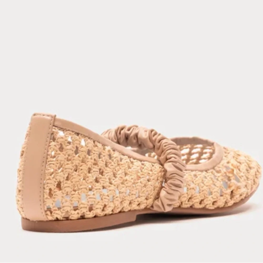 Frances Valentine Tan Ella Raffia Ballet Flat 6 - Picture 4 of 9